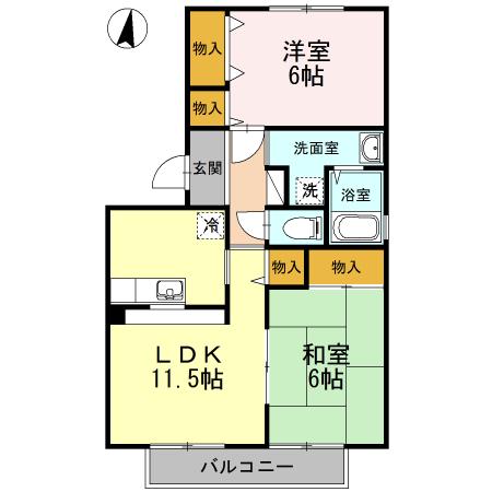 ニューハピニス　B棟 間取り図画像