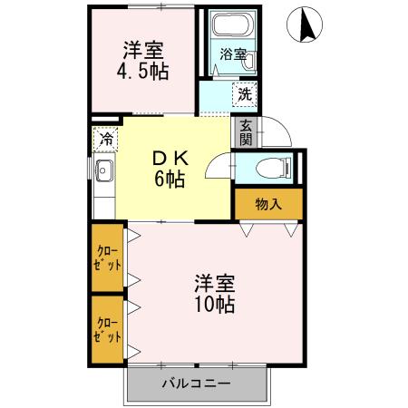 プレジール清水 間取り図画像