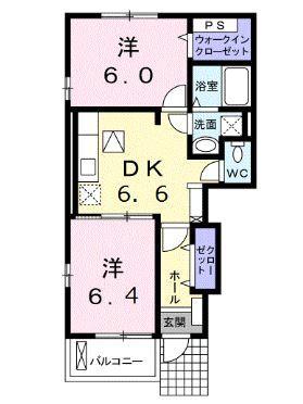 カーサ・デルフィオーレB 間取り図画像