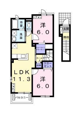 カレント桜が丘　B 間取り図画像