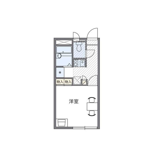 レオパレスハーベスト 間取り図画像