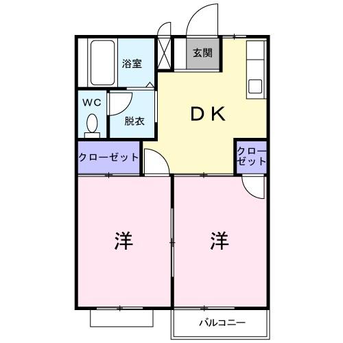 エルディム内田B 間取り図画像