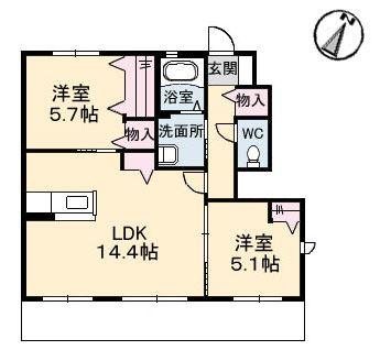 ブランドール山崎　壱番館 間取り図画像