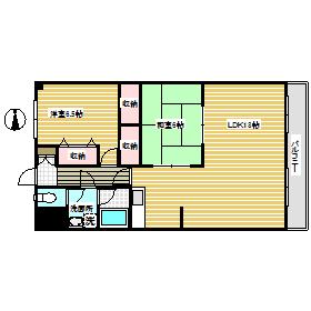 コスモハイツ関 間取り図画像