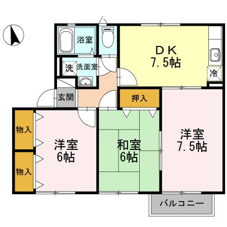 エステート原尾島 間取り図画像