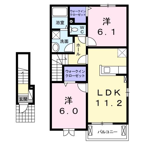 クラウド下市 C 間取り図画像