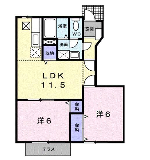 シャルマン・シャトレＢ 間取り図画像