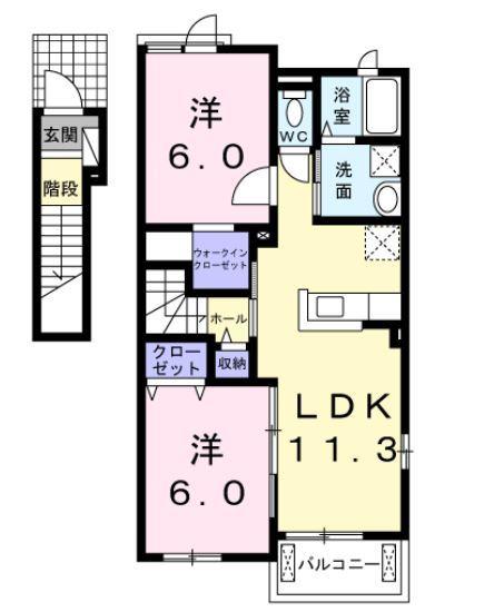 橙Ⅰ棟 間取り図画像
