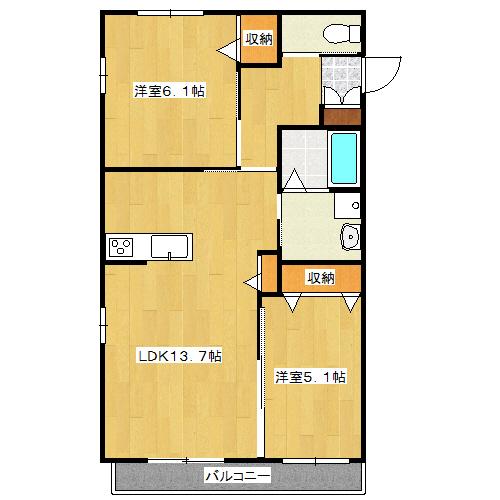 プランドールⅡ 間取り図画像