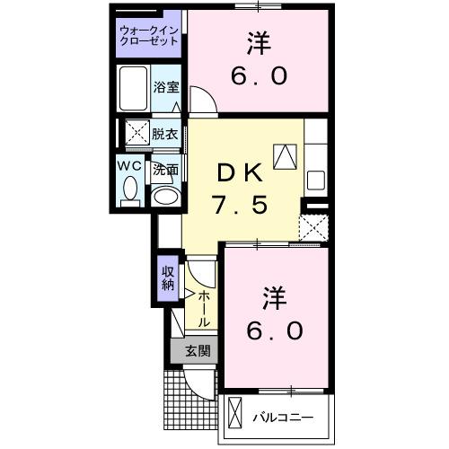 ロッソ　ピノB 間取り図画像