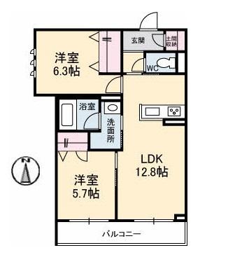 メゾンフェリシア（206） 間取り図画像
