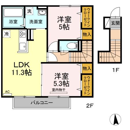 エマーブルM’ｃ（202） 間取り図画像