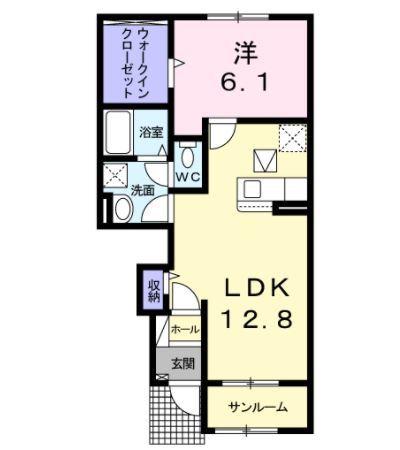 ラ・メゾン・フェリーチェA棟（102） 間取り図画像