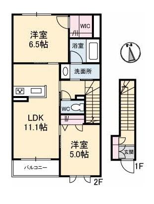 ラルーチェ国富（201） 間取り図画像