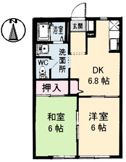 コーポニュータウン 間取り図画像