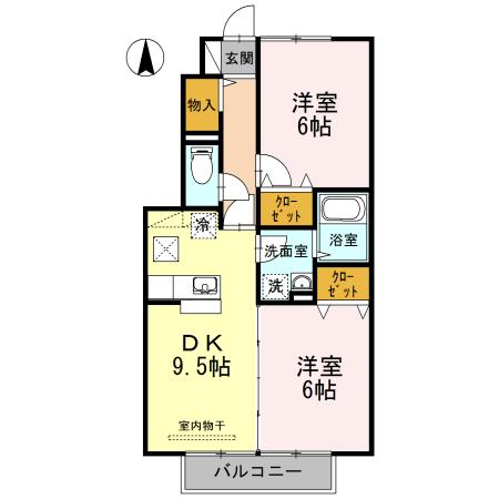 アルカディアE棟 間取り図画像