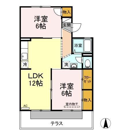 グレースタウン原Ｂ 間取り図画像