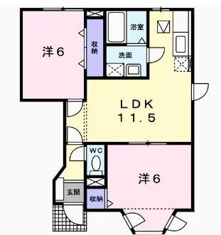 メイツクレストールA 間取り図画像