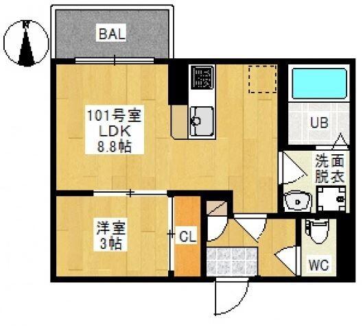 REGALEST 門田屋敷Ⅱ 間取り図画像