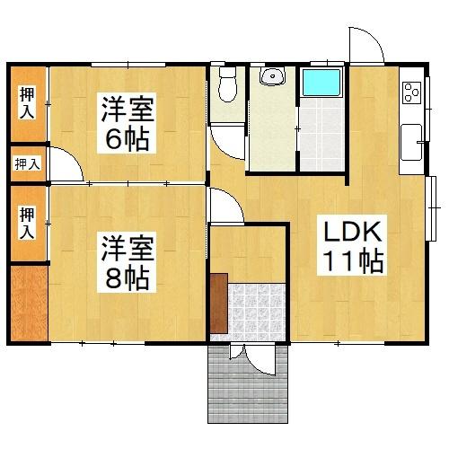 長船平屋 間取り図画像