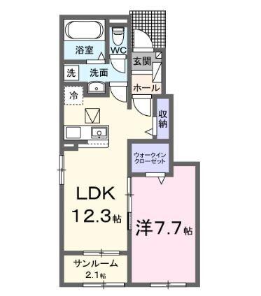 ハーレー　岡山Ⅲ 間取り図画像