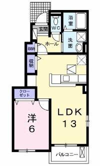 プレステージ花ずいE 間取り図画像