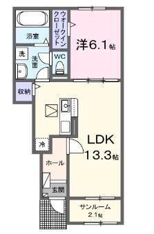 ロイヤルガーデン　フーアA 間取り図画像
