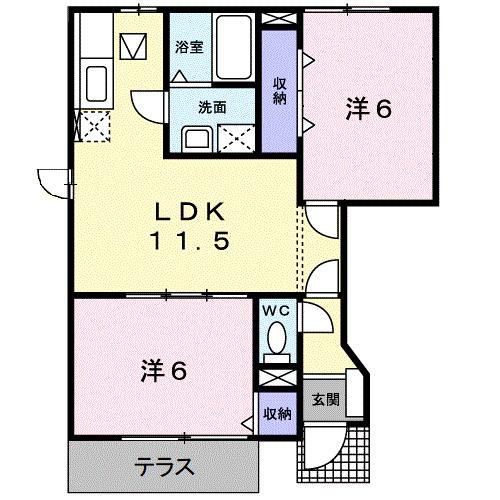 プラスペラティＣ（101） 間取り図画像