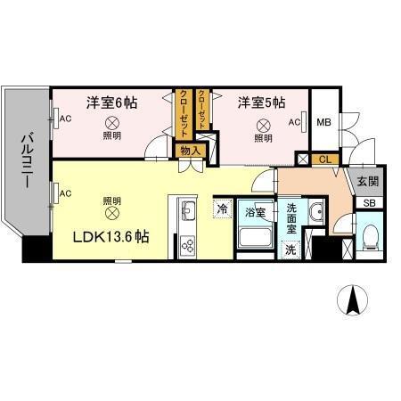 TWIN TOWERS Selina（1003） 間取り図画像