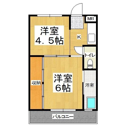 ビレッジハウス松崎　１号棟 間取り図画像
