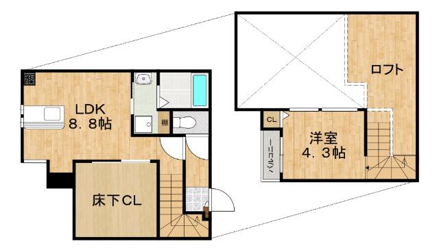 ADC高島Mei 間取り図画像