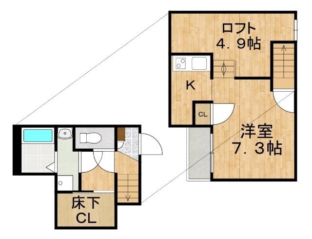 ADC東岡山ミモザ 間取り図画像