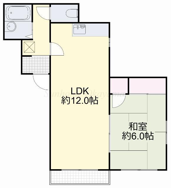 川井コーポ（202） 間取り図画像