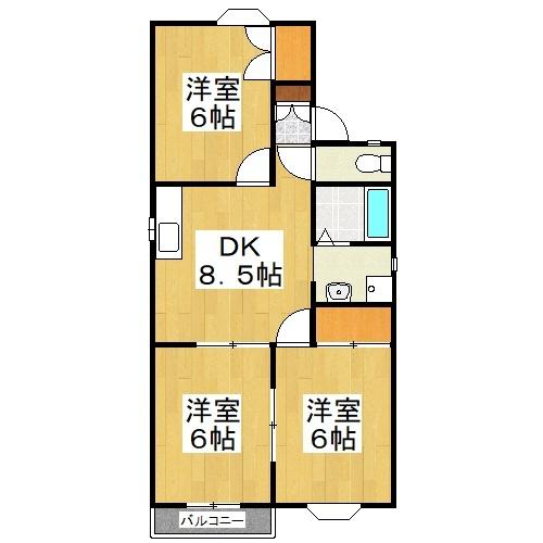 アーバン・ハイツ松新Ⅰ　C棟 間取り図画像
