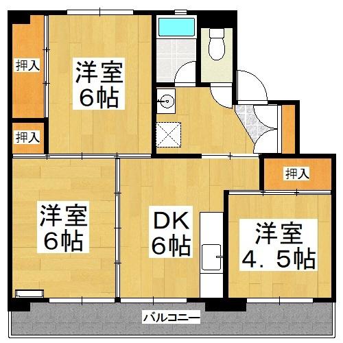 ビレッジハウス備前片上２号棟 間取り図画像