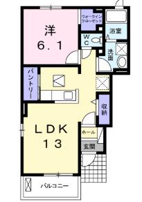 ウッディーベルC 間取り図画像