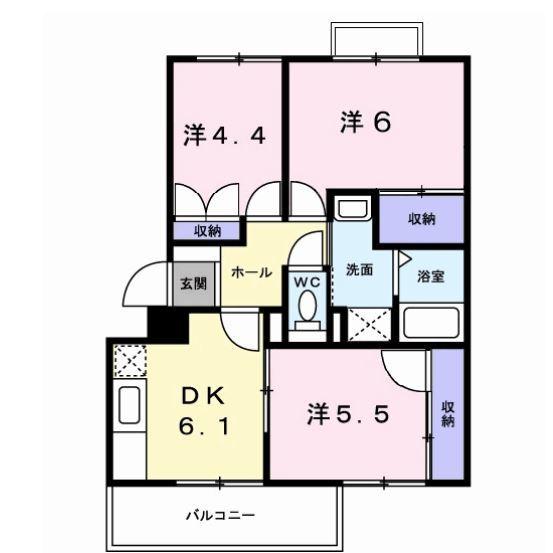 シャルマン竜之口C 間取り図画像