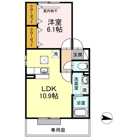 コーポレーヴ倉富 間取り図画像