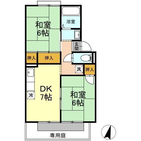 シャンポールさい　B棟 間取り図画像