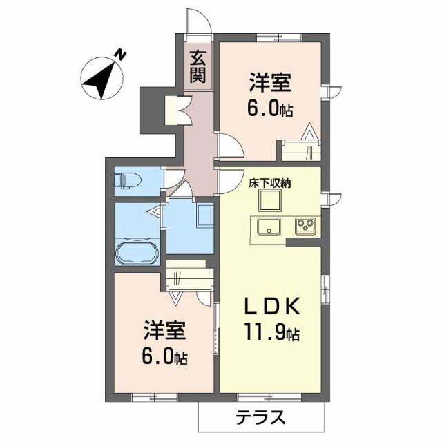 エストテラス 間取り図画像