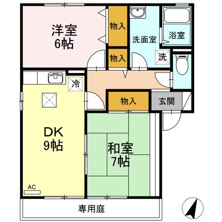 クレセント中島 間取り図画像