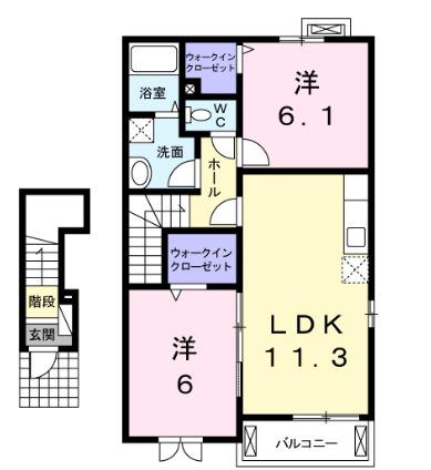 AIRA　Ⅰ 間取り図画像