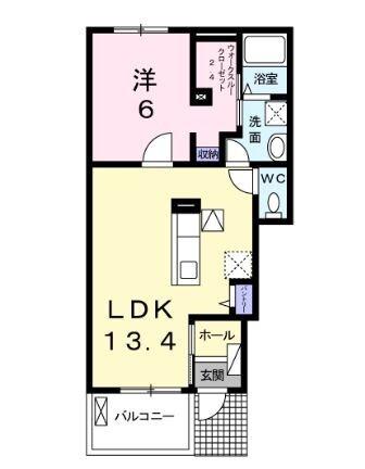 river sideはるか A棟 間取り図画像
