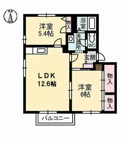 ミニヨンハイツ　B棟 間取り図画像
