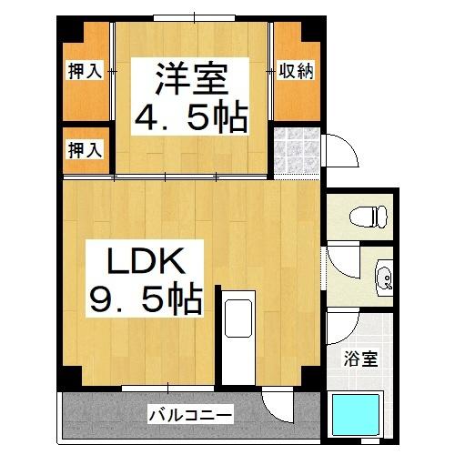 ビレッジハウス万富 1号棟（408） 間取り図画像