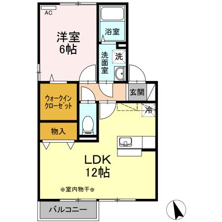 ルミエール　B棟（B202） 間取り図画像