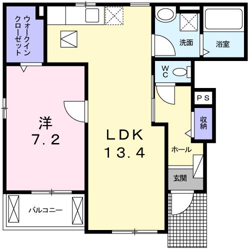 ア・ラ・モード中撫川Ⅱ（101） 間取り図画像