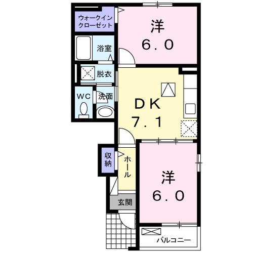 プラージュ（105） 間取り図画像