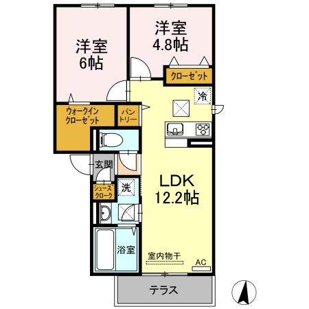 ノースエスペランサ平野（102） 間取り図画像