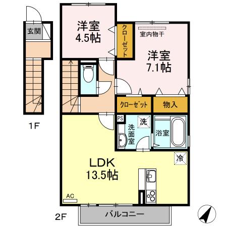 エスペランサ（201） 間取り図画像